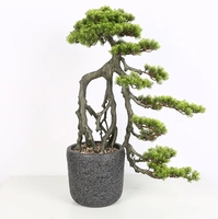 Plantes artificielles d'arbre de bonsaï de cyprès pour la décoration à la maison pour la remise des diplômes et les occasions d'Halloween