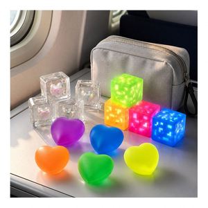 Private Label Luminous Heart <b>Cube</b> Fidget Toy TPR Squeeze Ball <b>Light</b> up Stress Relief Office Sample Wholesale Pack - Product Image 6