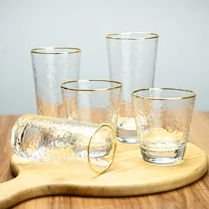 Nhà Máy barware kính bán buôn handmade búa stemless uống nước thủy tinh Whisky cup
