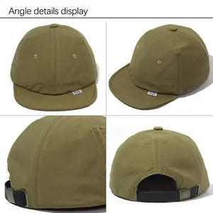 Boné de acampamento de aba plana de algodão em branco Gorras Chapéu esportivo de corrida com logotipo personalizado de secagem rápida 5 painéis