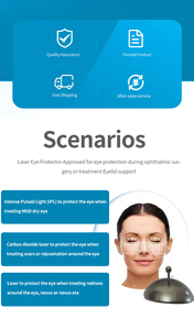 Protector Ocular Láser de Alta Calidad, Marca ODM, Visera Gris de ABS, Envío Rápido, Anillo de Soporte Corneal, Bordes Redondeados, Protección Contra Daños - Product Image 4