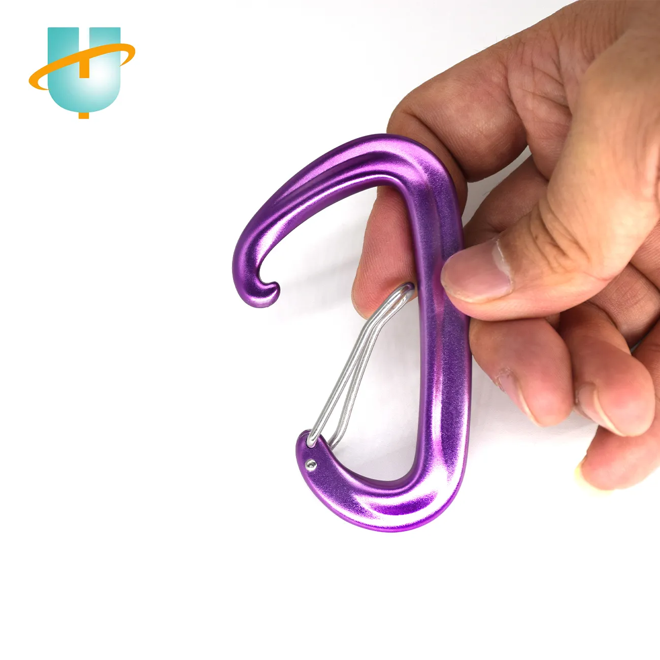 12kn Custom Logo colorful Cheap Price Locking Rock Climbing Carabiner Hook with wire gate