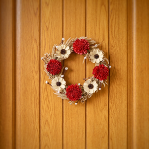 Corona Floral Rústica Hecha a Mano, Redonda, Decorativa, sin Luces, en Paquete Individual, Corona Artesanal de Alta Calidad - Product Image 2