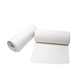 Pulp Oem Private Label Customizable Multipurpose Kitchen Paper Towel 2 Rolls Ply Absorbent 100Mboo Pulp Nature Color