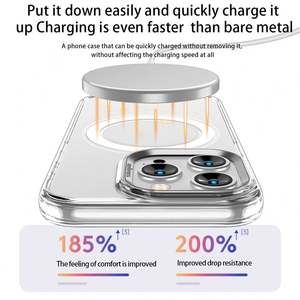 Estuche transparente para Iphone 15 14 13 12 Plus Pro Max Protector de cámara Anillo magnético Teléfono Transparente Duro Pc Airbag Wls82 Wlons - Product Image 2