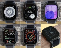 Montre connectée IP Watch Ultra 3 en titane avec GPS + Cellulaire eSIM, écran OLED 44-49mm, batterie 599mAh, 64 Go, WatchOS, noire, magnétique, étanche IPX8, bracelet papillon