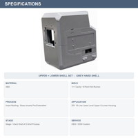 Boîtier supérieur et inférieur en ABS rigide, niveau laser 20V 16 lignes, insert moulé en laiton, pièces moulées par injection, OEM personnalisé
