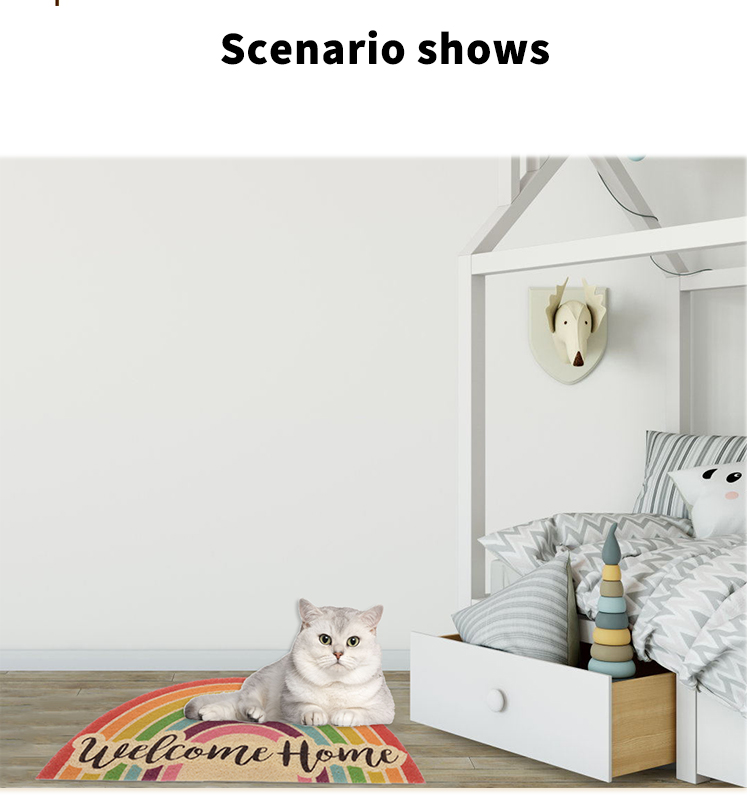 Shinnwa PVC coil door mat non-slip indoor outdoor rug entryway welcome mat shoe carpet cartoon dog print pet mat