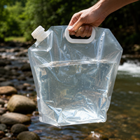Sac en plastique transparent imprimé sur mesure avec bec verseur, sac à bec verseur pour camping en plein air, pour eau, bière, boisson, liquide, emballage OEM