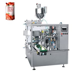 Máquina eléctrica automática Doypack para bebidas, bolsas de plástico prefabricadas, sello de llenado abierto para industrias de envoltura de alimentos para recogida de líquidos - Product Image 4