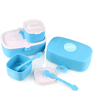 Eco Friendly Custom Lunch Box Wholesale PP <b>Plastic</b> Lunch Box 2 Layer Lunch Food <b>Containers</b> Microwave Safe - Product Image 1