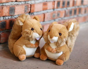 Peluche Realistico di Scoiattolo Marrone, Regalo per Bambini, Giocattolo Personalizzato di Animale della Foresta - Product Image 1