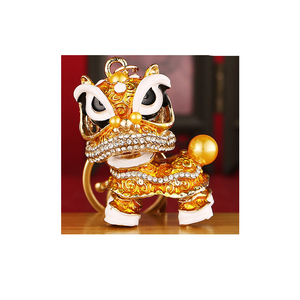 Trung Quốc truyền thống sư tử danc Keychain cho chìa khóa xe, ví, pha lê thạch Keychain phụ kiện - Product Image 2
