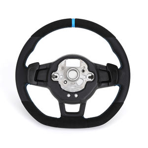 Volante Deportivo R <span class=keywords><strong>Line</strong></span> de 3 Radios en Cuero Semiperforado para VW Golf 5/6/7 R GTI Jetta Passat CC (MK5/MK6/MK7) - Product Image 2