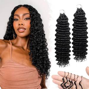 Extensiones de Cabello Humano Rizado Profundo 11A para Crochet, Rizos Pixie Preseparados para Trenzas, Espirales Pequeñas, Cabello Rizado para Crochet para Mujeres - Product Image 1