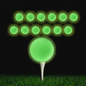 स्वनिर्धारित मजेदार फ्लोरोसेंट ग्लो गोल्फ की गेंद पर रात उड़ता ग्रीन