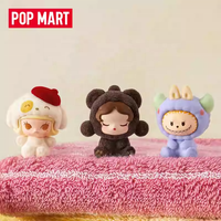 Boîtes mystère Labubu POPMART Original POP BEAN Série Pyjama Crossdressing 100% Original, Boîtes aveugles, Cadeau de Noël