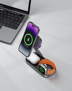 Station de charge 3-en-1, chargeur sans fil rapide, magnétique 15W, pour iPhone et montres connectées, station de charge multi-appareils. - Product Image 2