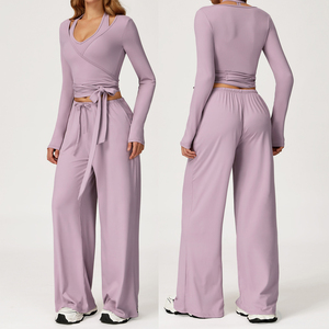 Tuta sportiva TongJoes estiva ad asciugatura rapida da donna tuta da Yoga traspirante per la corsa Casual e il Fitness con spalline spazzolate - Product Image 1