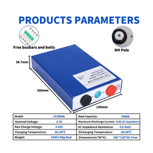 LF105 3,2 V 105Ah Lifepo4 Batería de litio Células prismáticas Lifepo4 105 Ah - Product Image 2