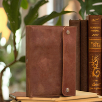 Étui de rangement pour Bible Boshiho, cadeaux chrétiens simples, durable, portable, pour usage quotidien, avec poche zippée Crazy Horse, poignée, couverture en cuir