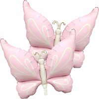 Ensemble de ballons en feuille de Mylar Pastel Papillon Champignon Marguerite pour Anniversaire de Filles, Décorations et Fournitures de Fête Forêt Enchantée