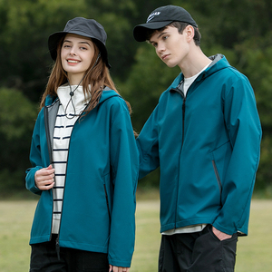 Unisex OEM Softshell Jacket for Autumn Spring Mesh Lined Waterproof Outdoor Windbreaker With Full Zip Casual Style <strong>Wind</strong> <strong>Breaker</strong> - Product Image 2