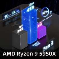 Pour AMD Ry-zen 9 5950X NOUVEAU R9 5950X 3,4 GHz 16 cœurs 32 threads Processeur CPU 7NM L3=64M 100-000000059 Socket AM4