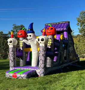 Circuito de Obstáculos Inflable para Halloween, Desafío de Obstáculos al Aire Libre con Calabazas y Fantasmas, Castillo de Obstáculos para Alquiler para Fiestas - Product Image 2