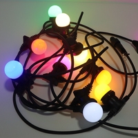 Éclairage décoratif extérieur étanche IP65, guirlande lumineuse avec douilles E27, câble en caoutchouc, guirlande lumineuse pour jardin