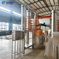 Distillateur multifonctionnel ZJ 1000L en cuivre TP2 pour la distillation d'alcool, équipement de distillerie pour whisky et brandy