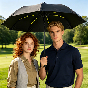 Paraguas de Golf Ligero con Varilla de Carbono, Mango Recubierto de Goma Antideslizante, Protección UV, Paraguas para Sol y Lluvia para Deportes al Aire Libre - Product Image 2