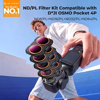 Juego de Filtros Híbridos ND y PL K&F Concept, Resistentes al Agua y a los Arañazos, 2 en 1, ND8/PL, ND16/PL, ND32/PL, ND64/PL, para DJI OSMO Pocket 4 Pro