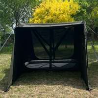 Tente gonflable de 16 pieds avec une chambre et un salon amovible, avec pompe et trou pour poêle