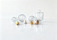 Flacon diffuseur de parfum en verre transparent minimaliste de luxe avec bouchon, fond épais, vide, 50ml, 100ml, 200ml, 300ml