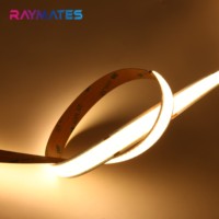 Bande lumineuse LED haute densité 15MM 3000K DC24v COB, éclairage LED COB flexible et découpable pour l'éclairage domestique