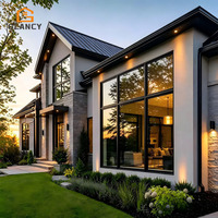 Ventanas de Aluminio de Lujo con Doble Acristalamiento Templado Resistentes a Huracanes para Casa, Tamaño Personalizable