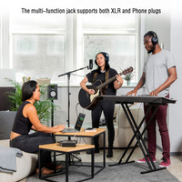 Kit d'Équipement Professionnel d'Enregistrement Studio : Enceinte Moniteur, Microphone 34mm, Casque, Carte Son pour Diffusion Maison et Club