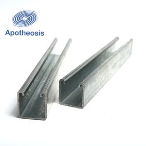 Profilés <span class=keywords><strong>en</strong></span> <span class=keywords><strong>U</strong></span> Q235 HDG personnalisés, pliage à trois voies, canaux <span class=keywords><strong>en</strong></span> <span class=keywords><strong>acier</strong></span>, norme AISI, épaisseur 0,8-3,0 mm, perforés, soudage à chaud par immersion - Product Image 1