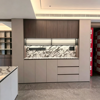 Buffet élégant et luxueux SLS sur mesure, design en bois décoratif pour salle à manger, salon et entrée, rangement