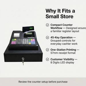 Terminal Punto de Venta Longfly LF100 de 32 bits ARM, Caja <span class=keywords><strong>Registradora</strong></span> con Impresora de Recibos, Garantía de 3 Años, 4M de Memoria, Sistema de 4 Tarifas Fiscales - Product Image 2