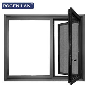Fenêtres en aluminium à rupture de pont thermique insonorisées minimalistes Rogenilan, double vitrage Low-E, fenêtre à battant inclinable pour l'extérieur - Product Image 5