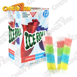 China Factory <strong>Fruit</strong> <strong>Roll</strong> <strong>Ups</strong> Candy Ice <strong>Roll</strong> Candy Multiple-color rainbow Gummy Candy Sweets Halal - Product Image 2