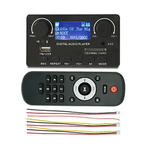 BT无线音频扬声器录音解码器MP3播放器模块，带音量旋钮液晶显示屏