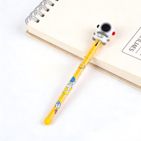 Crayon mécanique éternel pour garçons, motif astronaute de dessin animé, résistant à l'usure, pointe remplaçable, sans aiguiseur, ensemble de crayons d'écriture pour enfants