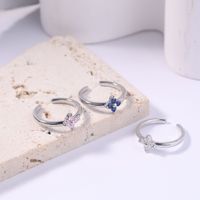 Summer Beach Trendy Anneaux d'orteil en cuivre plaqué or 18 carats Anneaux d'orteil trèfle à quatre feuilles Bague de pied en zircon avec diamant pour femmes filles