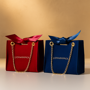 ליונוwrapack oem בגודל מותאם אישית בד זמש תכשיטים כיס קשת אחסון קטנה עם לוגו מותאם אישית מודפס - Product Image 2