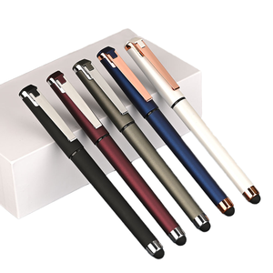 Geperonaliseerde blauwe gelpen voor zakelijke vergaderingen, handtekening, 0,7 mm, multifunctioneel touchscreen, reclame, plastic balpen met logo - Product Image 4