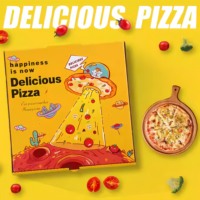 Boîte à pizza personnalisée avec doublure intérieure en aluminium, résistante à la graisse, emballage alimentaire en carton ondulé