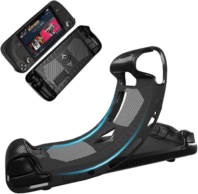 RGEEK Protective Case Full Protection TPU Shell Cover with Anti-Slip Particles Designed for Steam Deck
